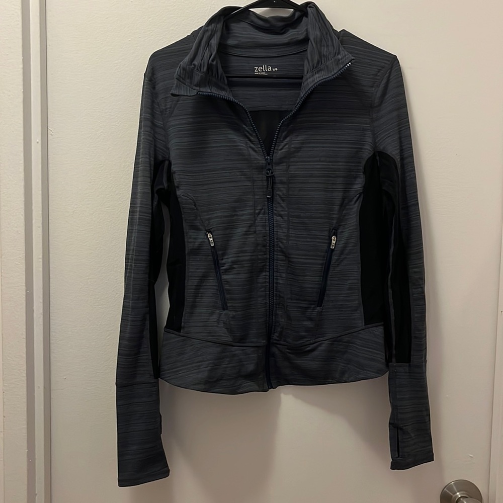 Zella athletic jacket with sheer details
